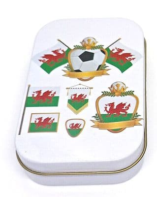 1 OZ HINGED WELSH FOOTBABLL TOBACCO TINS 1OZ TIN WALES  TOBACCO TIN