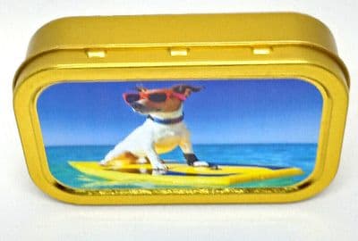 1 OZ TOBACCO TIN RUBBER SEAL NOVELTY BITCH FUN TOBACCO TIN BACCY TIN