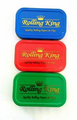 1oz Metal Tobacco Tin Rizla Storage Cigarette Tobacco Tin Choice of Colours