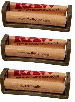 3 x Raw  Plastic King Size Rolling Machine 110mm