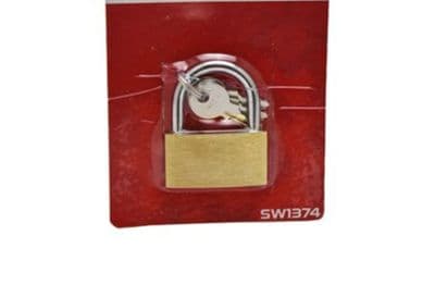 50mm Padlock Supplied with 3 Keys brass  padlock Sheds and Gates