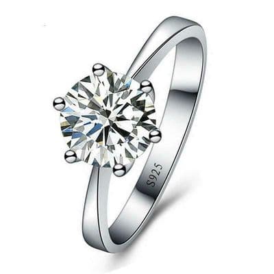 925 Sterling Silver Rings Cubic Zirconia Ring engagemnt ring wedding ring