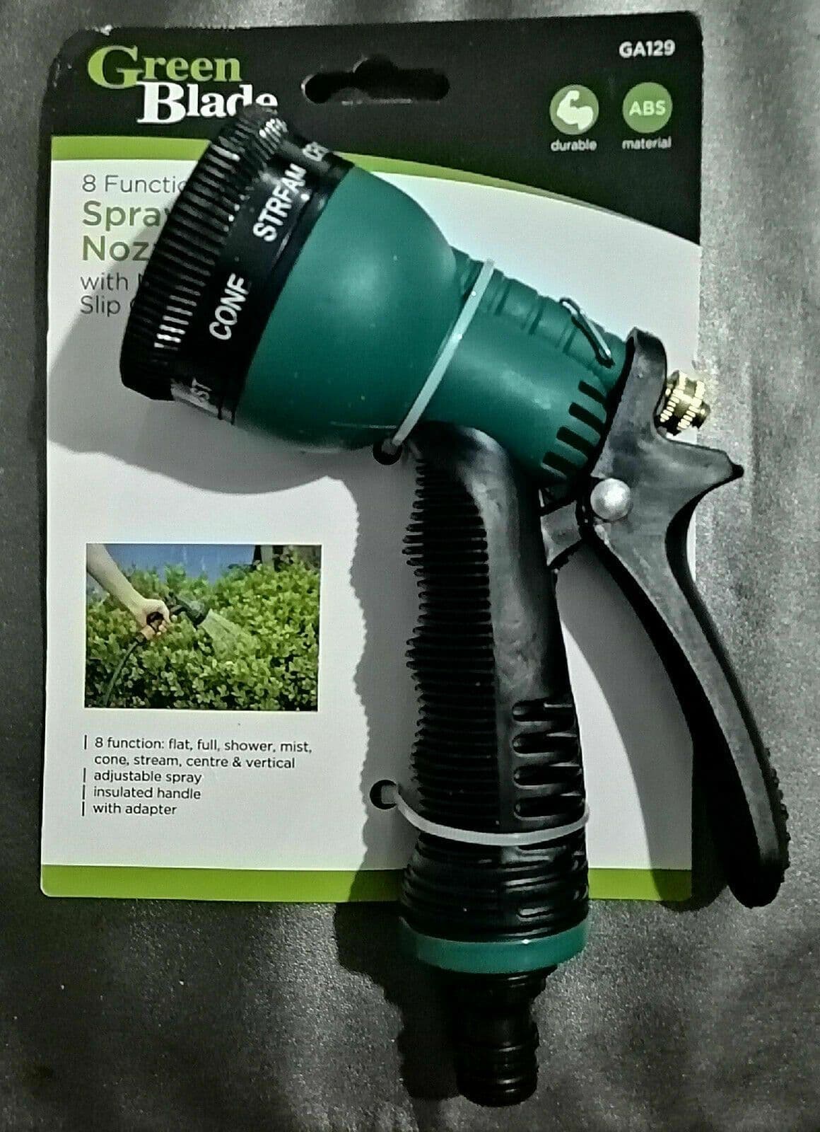 Garden Hose Gun Multi Pattern Garden Adjustable 8 Function Spray Nozzle