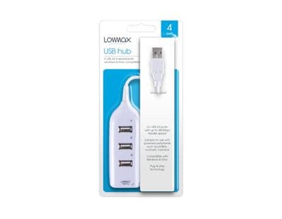 HIGH SPEED 4 PORT USB HUB 2.0 MULTI SPLITTER EXPANSION DESKTOP PC LAPTOP ADAPTER