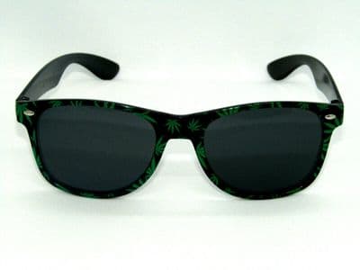 KGM Leaf print Classic style plastic Frame Sunglasses - Women`s Men`s shades