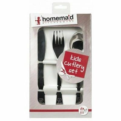 Kids Cutlery Set Stainless Steel Childrens First Dinner Spoon Fork 3pc