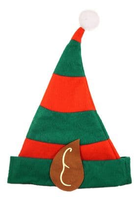Kids ELF HAT WITH PIXIE EARS Christmas Fancy Dress Costume Child Children .
