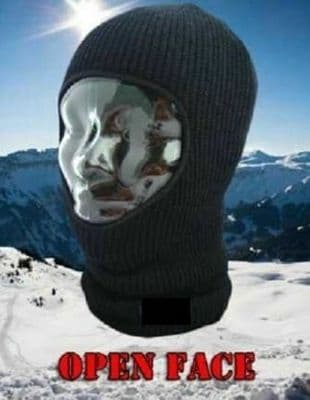 Mens Balaclava thermal  Insulation Black Balaclava Open Face Army mask
