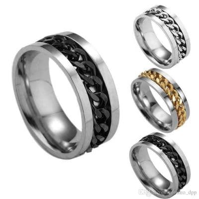 MENS RINGS STAINLESS STEEL MENS RING BAND CHOOSE SIZE UK SELLER