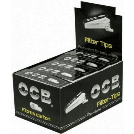 OCB Roach Filter Tips Perforated For Easy Rolling Ocb Tips Full Box of 25