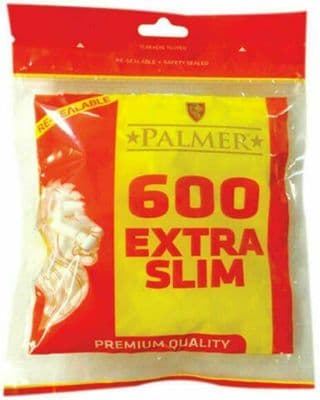 PALMER EXTRA SLIM TIPS Cigarette Filter 600 Tips Resealable Large Bag