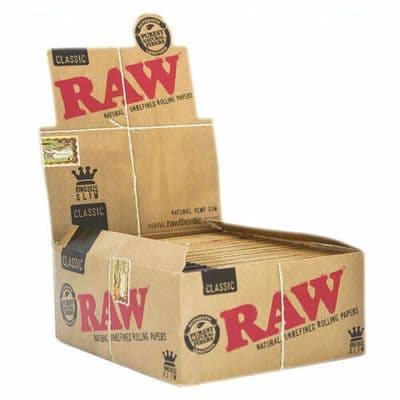 RAW Classic King Size Slim Rolling Papers  50 Booklets