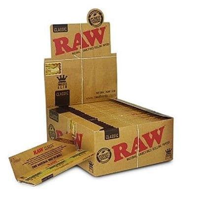 RAW King Size Slims  Paper  Natural Gum Full Box of 50 Booklets