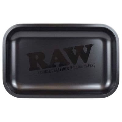 RAW Murder’d Matte Black Medium Rolling Tray 275mm x 175mm with Certificate