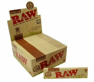 Raw Organic  King Size Slim Rolling Papers Natural Unrefined Skins