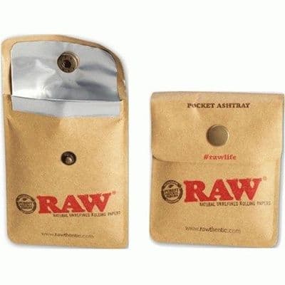 RAW Rolling Papers Pocket Ashtray For Cigarettes Flexible Portable Travel Pouch
