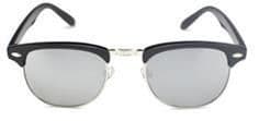 Retro Black With Silver Lens Sunglasses Mens Womens Ladies Sunglasses