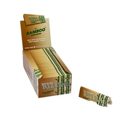 Rizla BAMBOO papers Regular Size Ultra Thin Natural Slim bamboo Papers 5 pack