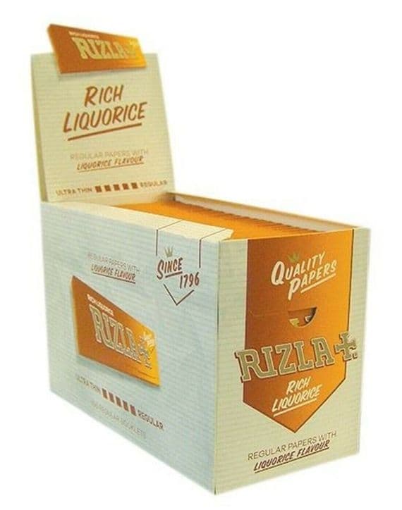 RIZLA Orange Liquorice Cigarette Rolling Papers Regular Tobacco Rolling Paper
