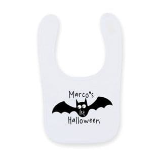 Personalised First Halloween Bat Bib