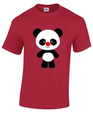 Personalised Panda red nose day T shirt
