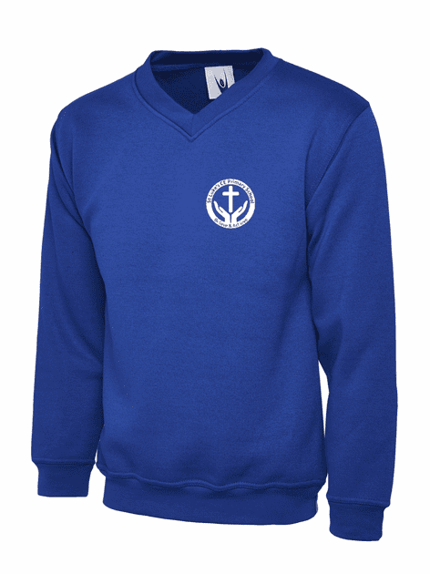 St Luke's v-neck sweatshirt