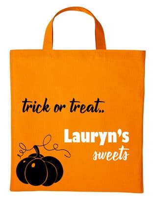 Trick or Treat Pumpkin Bag (more colours)