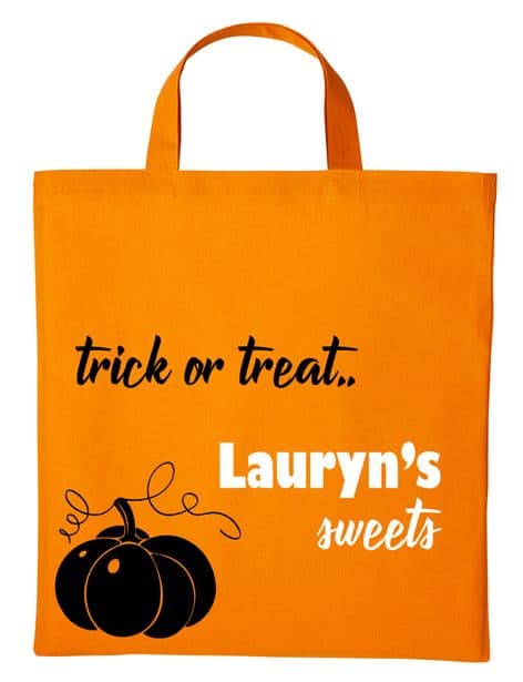 Trick or Treat Pumpkin Bag (more colours)