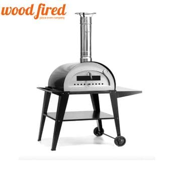 clasico pro commercial wood fired pizza oven  with stainless steel chimney with stand