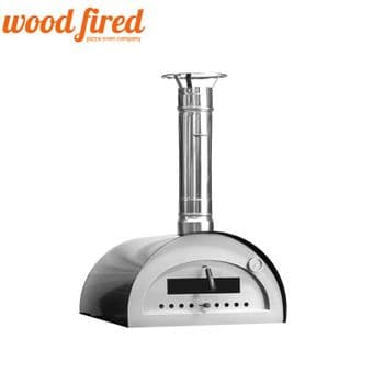 Neapolitan classico pro commercial wood fired pizza oven with stainless steel chimney