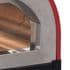 sicily wood fired pizza oven in red with stand and chimney