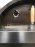venice wood fired pizza oven in red with stainless steel chimney and body