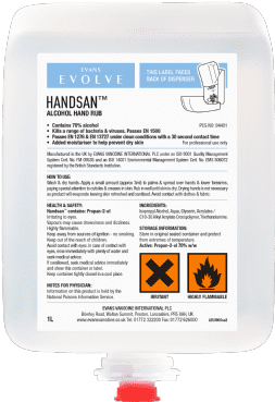 Handsan -  6 x 1 ltr Evolve Cartridge
