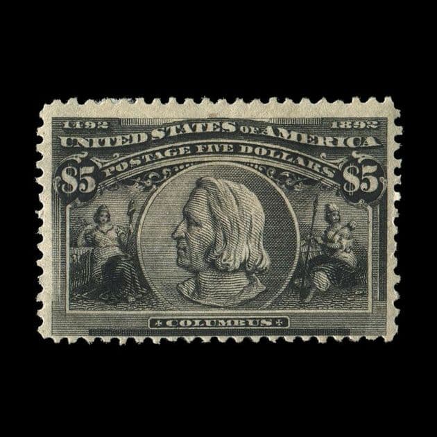 TUT2657 - USA - Columbian Exposition Chicago $5 Black, lovely colour. CLICK FOR FULL DESCRIPTION