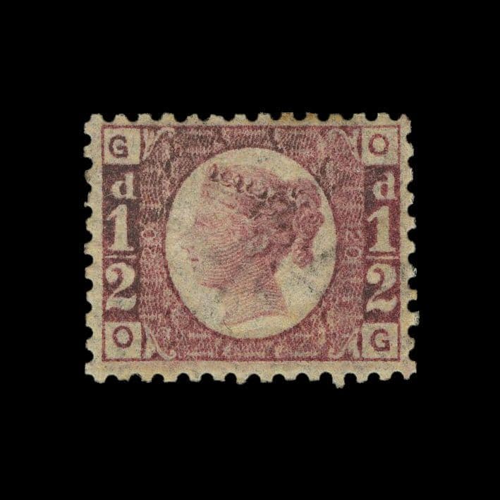 TUT4671 - GB - QV line engraved - QV Bantam d Rose-Red Clear Plate 20