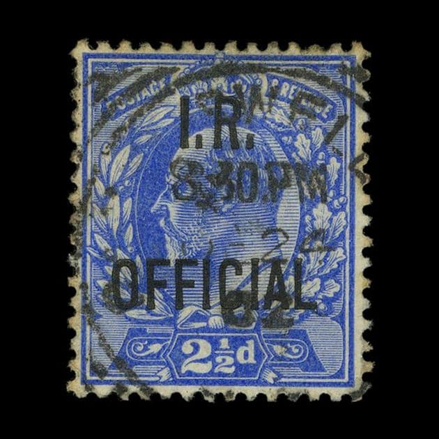 TUT5306 - GB Officials - KEVII I.R. Ovpt. 2½d. Intense Colour FU