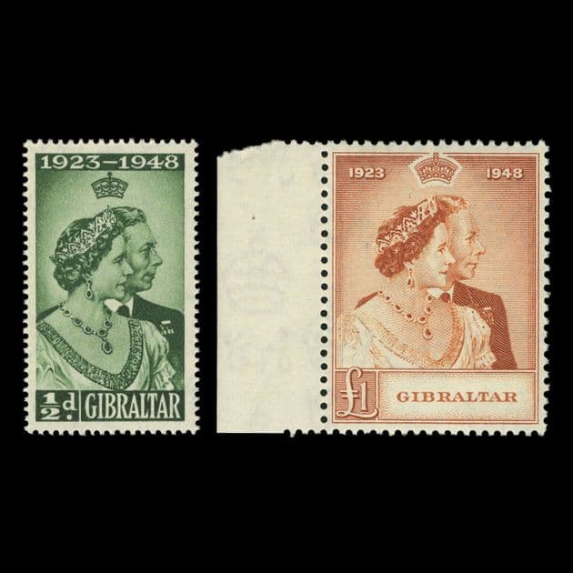 TUT5308 - GB Officials - KGVI RSW ½d. & £1.Brown-Orange UM NH