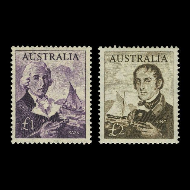 TUT5363 - Australia - QEII Navigators £1. & £2. Fresh M UM NH