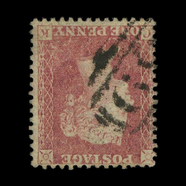 TUT5465 - GB - QV line engraved - QV 1d Pale Rose C-K Wmk INVERTED Superb