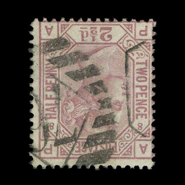 TUT5491 - GB - QV (surface printed) - QV Orb 2½d. Rosy Mauve INVERTED WMK VFU