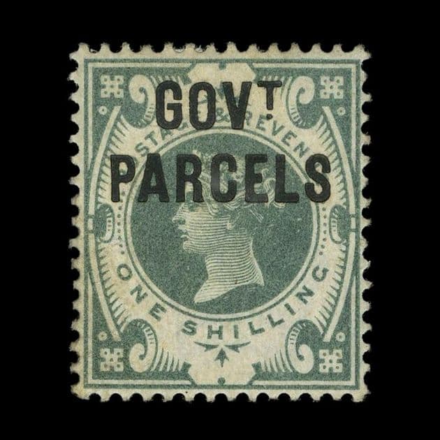 TUT5549 - GB Officials QV 1s. Dull Green GOVT. PARCELS Fine M