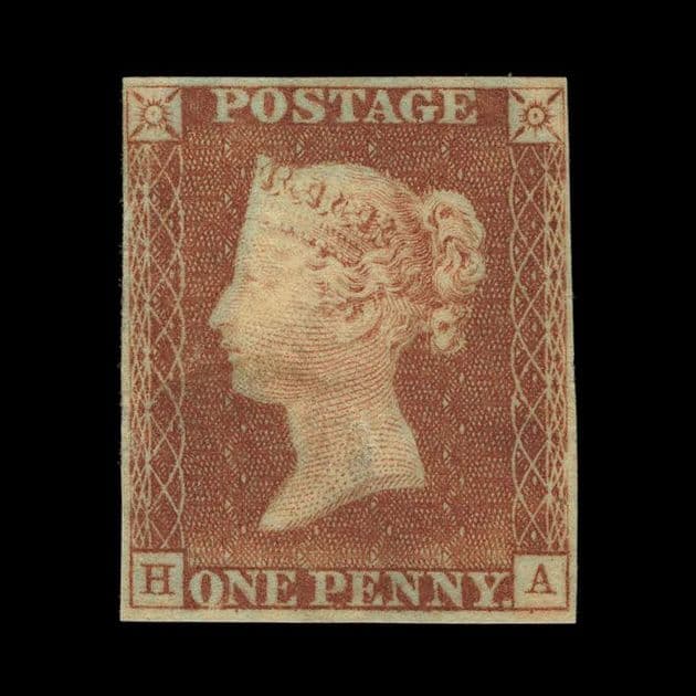 TUT5597 - GB QV 1d. Red ex Black Plate 9 Mint - Rare