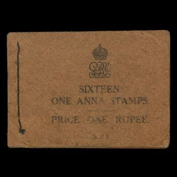 TUT5620 - India KGV 1R Booklet Black/Pink incomplete - RARE