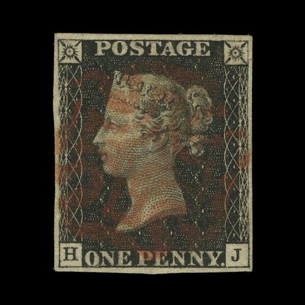 TUT5637 - GB QV 1d. Black Plate VIII VFU 4mgns SON