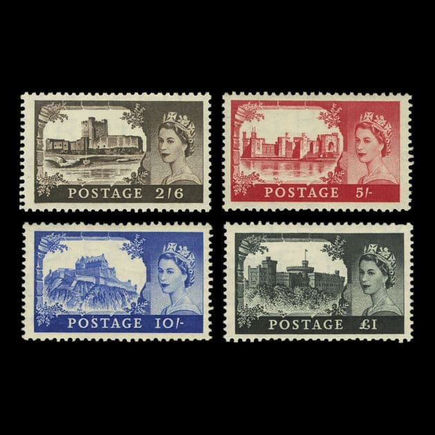 TUT5641 - GB QEII 'Waterlow' Ptg Castles Set VF UM NH