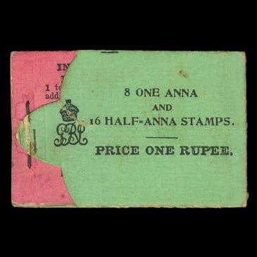 TUT5670 - India KGV 1R. Booklet Black/Green & Pink RARE