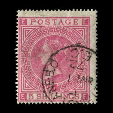 TUT5684 - GB QV wmk MC PL1 5s. Rose E-E CDS VFU