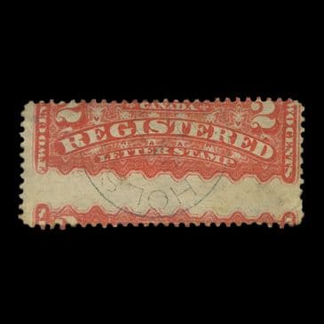 TUT5748 - Canada - Registration Stamp 2c. Orange-Red Error