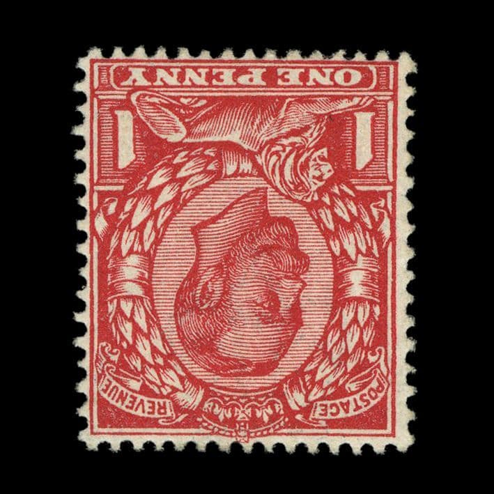 TUT5872 - GB KGV 1d Downey Head Wmk Inverted VFM LH
