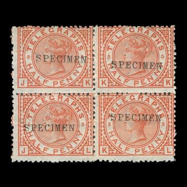 TUT5922 - GB - Shamrock wmk ½d Orange UM SPECIMEN T9 B4